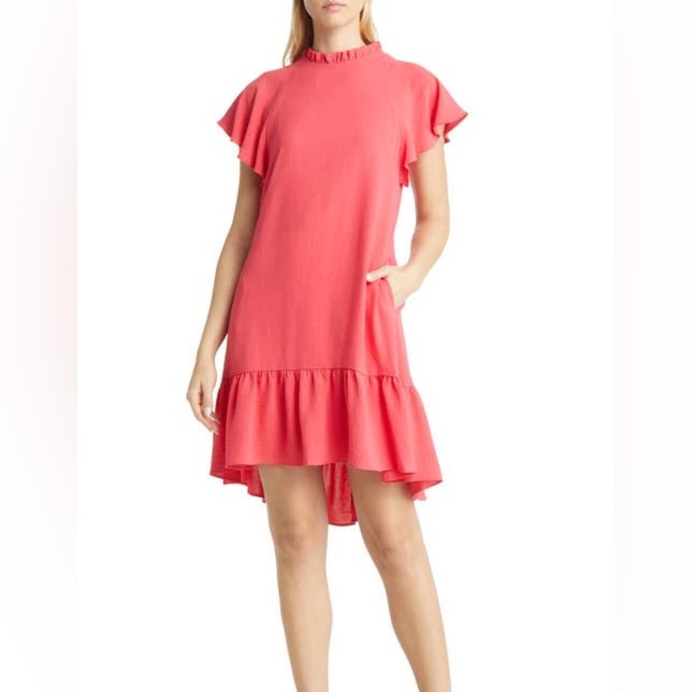 Julia Jordan Flutter Sleeve Ruffle Hem Dress Sz 14